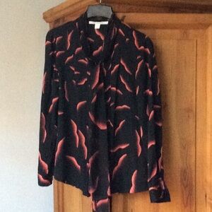 Iconic DVF Lips Silk Top